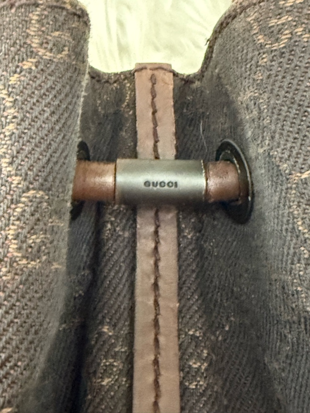 GUCCI GG Monogram Brown Canvas Tote Bag - Picture 9 of 14
